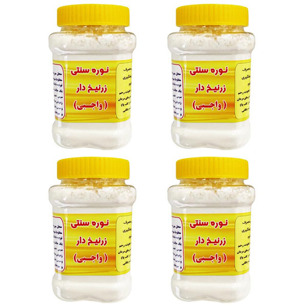پودر موبر نوره مدل زرنیخ دار وزن 450 گرم بسته 4 عددی